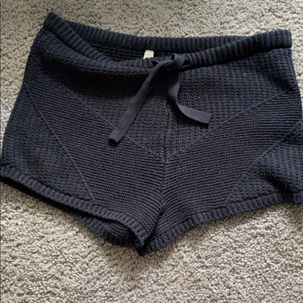 RVCA high rise knit shorts